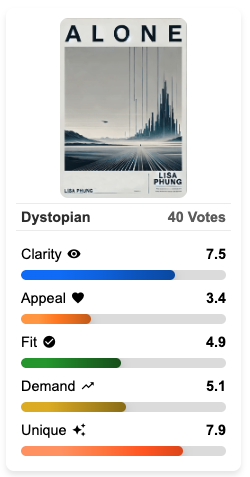 Alone book cover design example - thriller with dramatic silhouette
