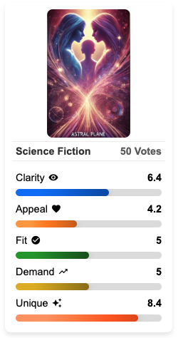 Astral Plane book cover design example - science fiction with cosmic theme